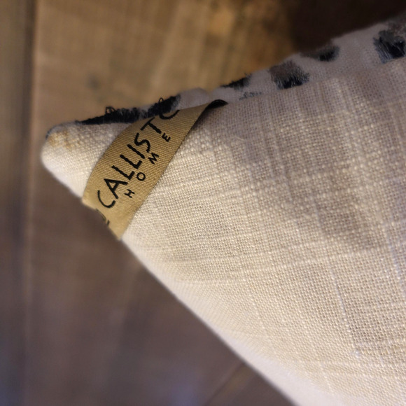 Callisto Home Ikat Decorative Throw Pillow Navy Gray Cushion Boho Accent Down - Picture 6 of 8